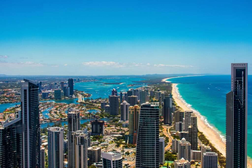 gold coast shore and city